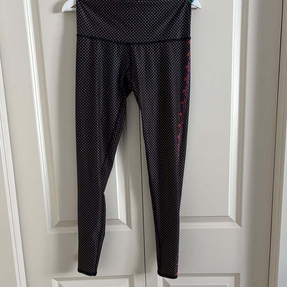 Teeki Black and Pink Polka Dot Leggings